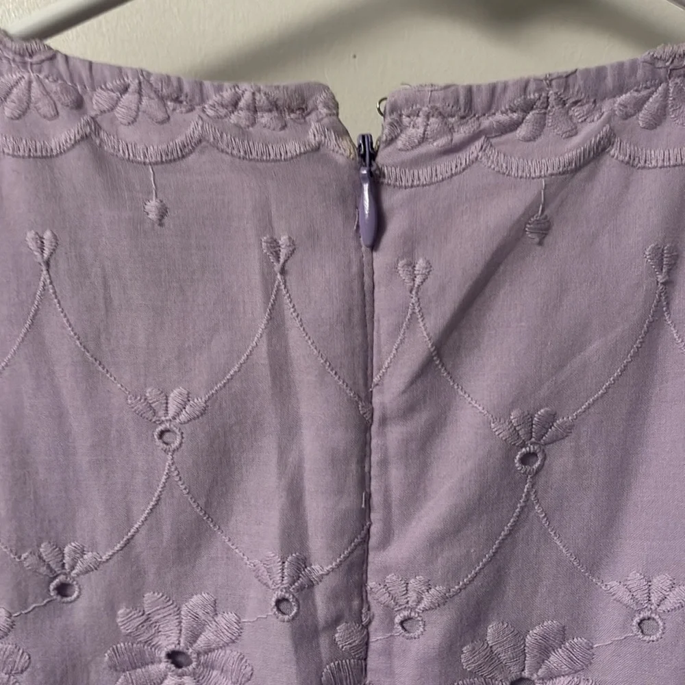 Kate Spade ♠️ Eyelet Mini dress. Size 6. Color Lilac